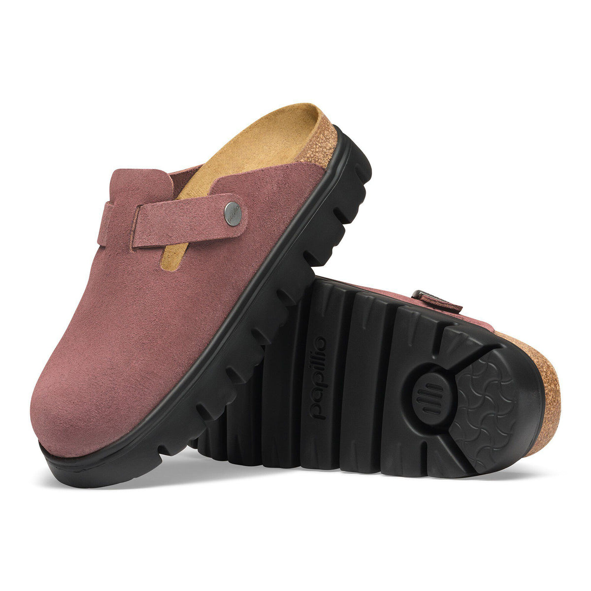 Boston Chunky Suede Leather in Color Pepper | Birkenstock