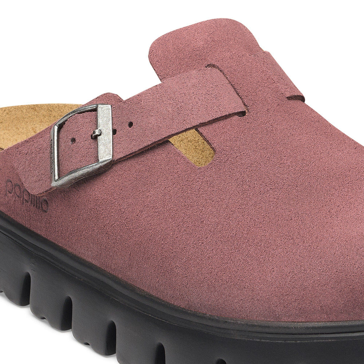 Boston Chunky Suede Leather in Color Pepper | Birkenstock