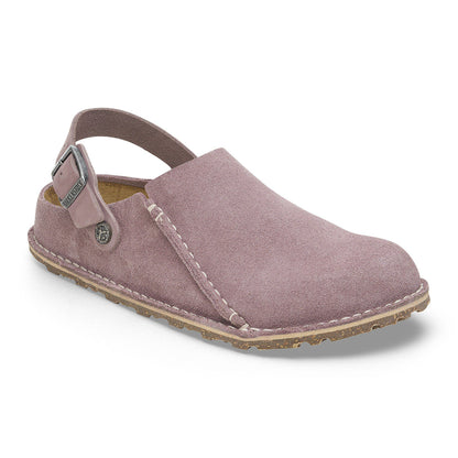 Lutry Premium Suede Suede Leather in Color Faded Purple | Birkenstock