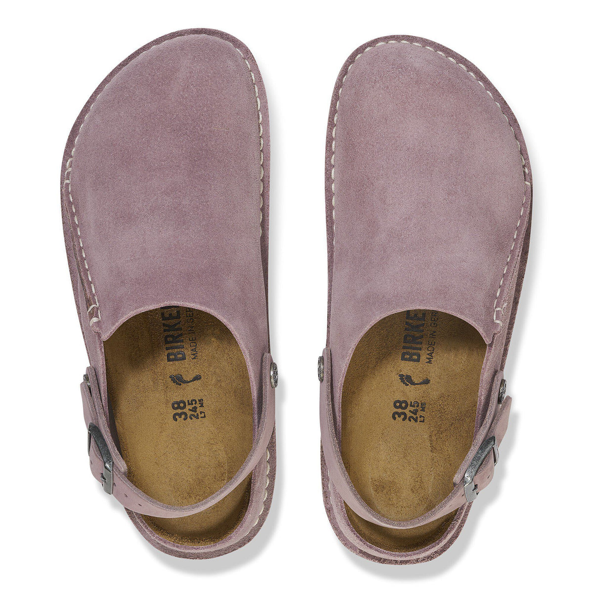 Lutry Premium Suede Suede Leather in Color Faded Purple | Birkenstock