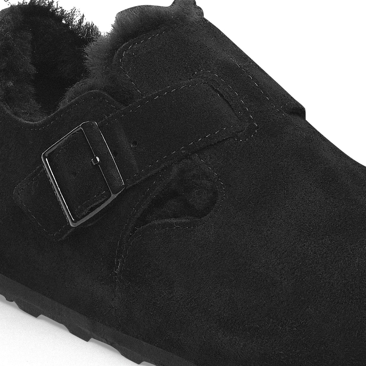 London Shearling Suede Leather in Color Black | Birkenstock