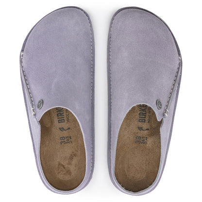 Zermatt Premium Suede Leather in Color Purple Fog | Birkenstock