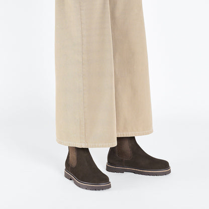 Highwood Slip On Women Suede Leather in Color Mocha | Birkenstock