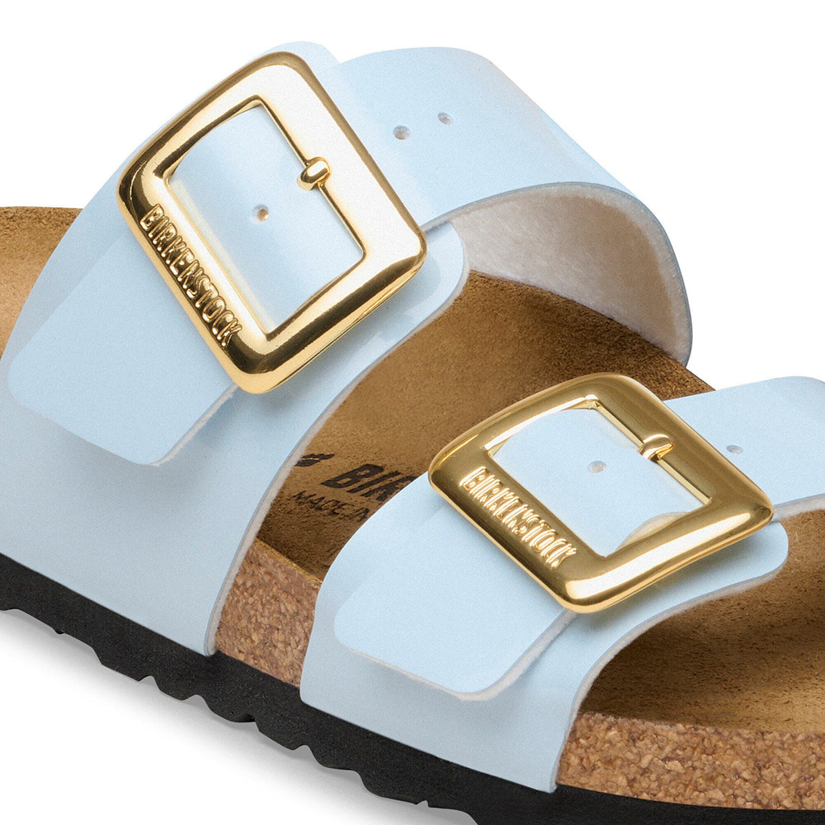 Sydney Luxe Buckle Birko-Flor Patent in Color Patent Baby Blue | Birkenstock