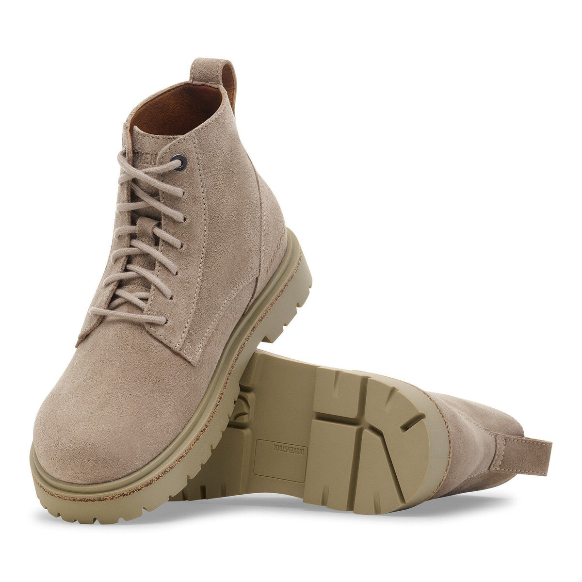 Highwood Lace Mid Women Suede Leather in Color Taupe | Birkenstock