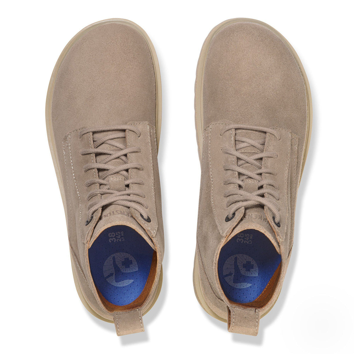 Highwood Lace Mid Men Suede Leather in Color Taupe | Birkenstock