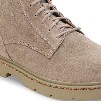 Highwood Lace Mid Men Suede Leather in Color Taupe | Birkenstock