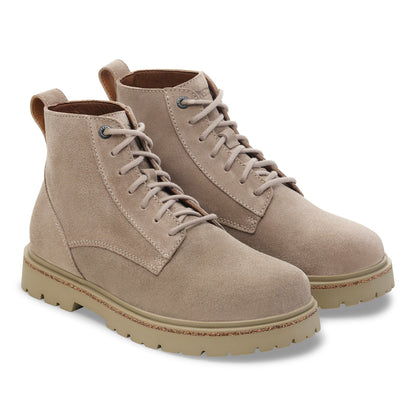Highwood Lace Mid Men Suede Leather in Color Taupe | Birkenstock